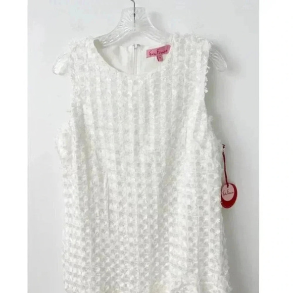 NWT Anthropologie Eva Franco White Textured Asymmetrical Holiday Event Dress 4 - Picture 8 of 9